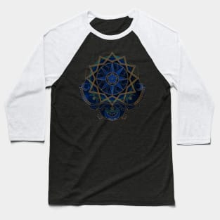 Blue Enchantment: Celestial Suns, Moons, Stars Baseball T-Shirt